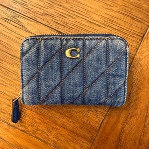 Coach denim card case
